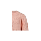 Felpa per bambina Stella McCartney Kids rosa con logo ricamato all-over TY9A70 Z1876 51R STELLA McCARTNEY KIDS 