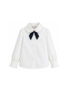 Camicia per bambina Monnalisa Kids bianca con colletto con ruches 18HANA 8153 9956 MONNALISA KIDS 