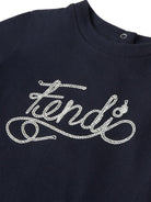 T-shirt per neonati Fendi Kids blu con logo sul davanti BMI283 7AJ F1I11 FENDI KIDS 