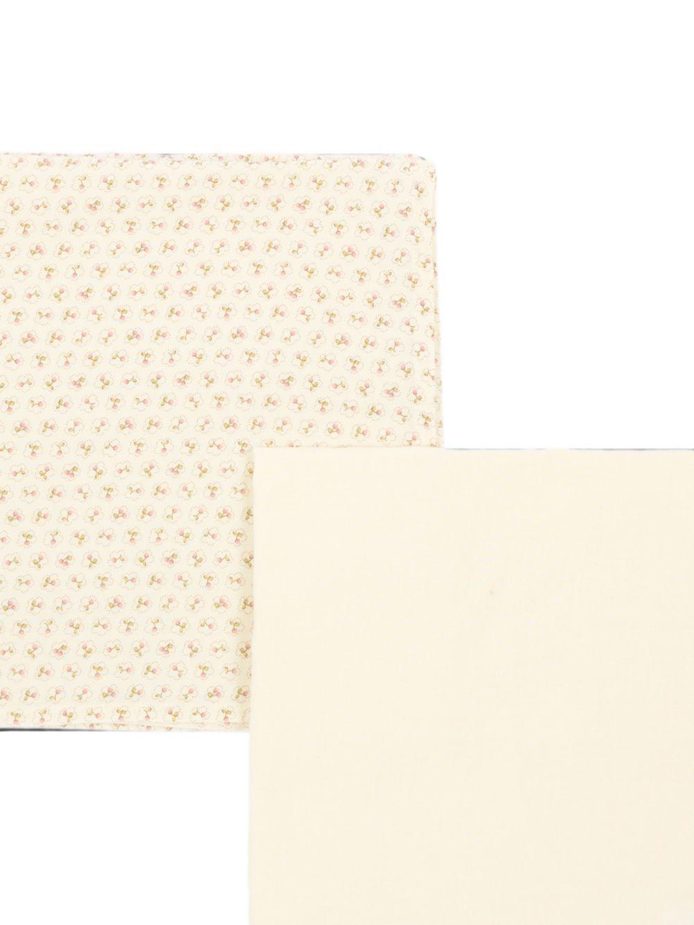 Set di due copertine per neonati Bonpoint Kids beige con stampa floreale W06NACW00002 624 BONPOINT KIDS 