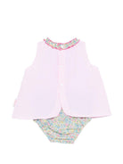 Abito Abbie per neonata MC2 Saint Barth Kids rosa con scritta ricamata "Better in pink" sul davanti ABB0002 03881L MC2 ST. BARTH KIDS 