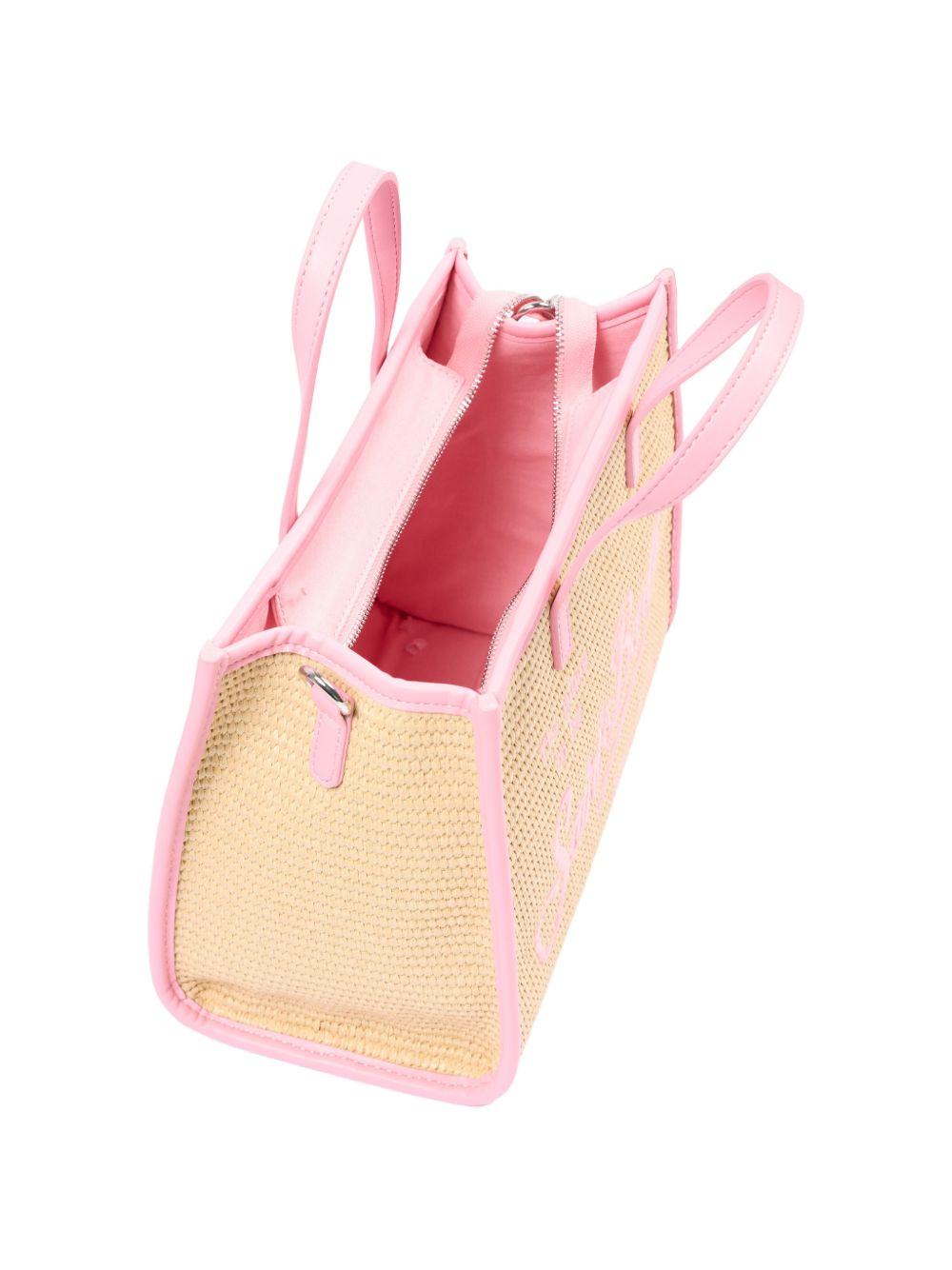 Borsa Vivian MC2 Saint Barth beige con logo ricamato sul davanti VVID001 00415L MC2 ST. BARTH KIDS 