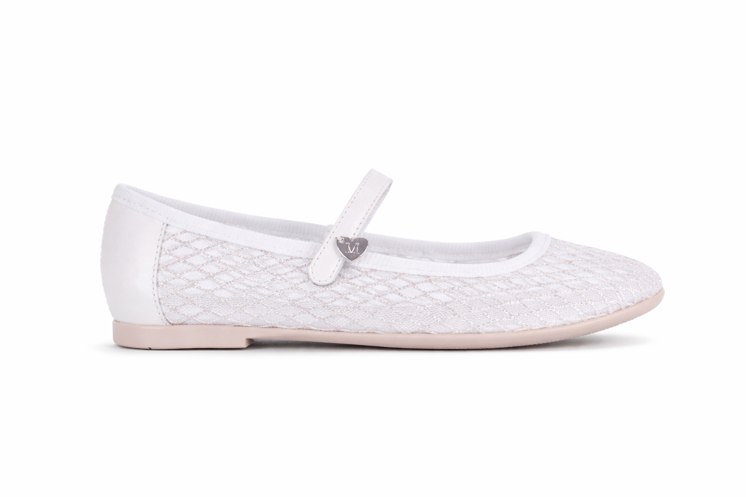 Ballerine per bambina Monnalisa bianche con chiusura a strappo 87G002 7704 0099 MONNALISA 