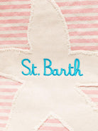 Borsa Beach Bag MC2 Saint Barth rosa con fantasia a righe orizzontali BEA0003 09404L MC2 ST. BARTH KIDS 