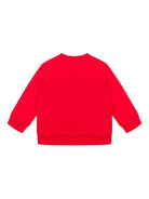 Felpa per neonati Moschino Kids rossa con stampa Teddy Bear MPF060LCA14 50109 MOSCHINO KIDS 