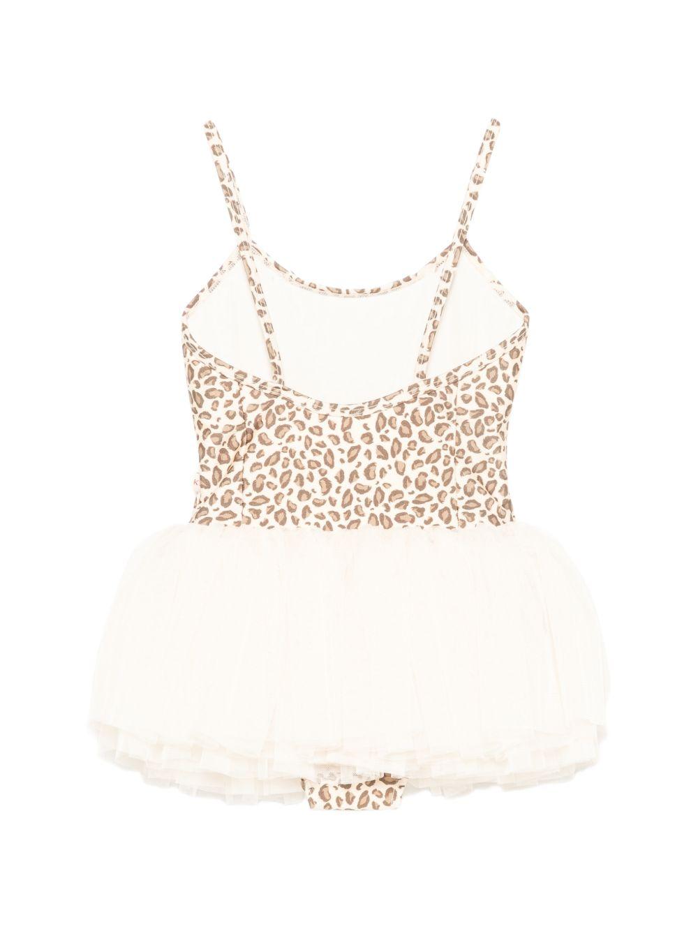 Abito per bambina Konges Slojd Kids marrone con stampa animalier KS105470 LEO KONGES SLOJD KIDS 