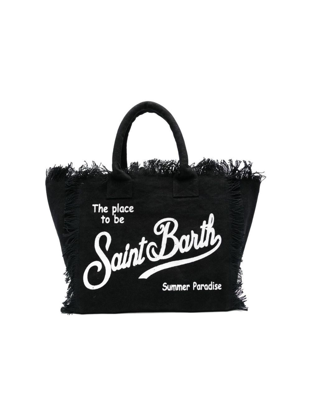 Borsa Vanity MC2 Saint Barth nero con stampa logo sul davanti VANI001 00208L MC2 ST. BARTH KIDS 