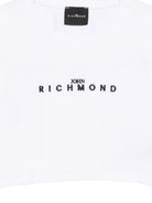 T-shirt per bambina John Richmond Junior bianca modello crop RGP26123TS WHITE JOHN RICHMOND KIDS 