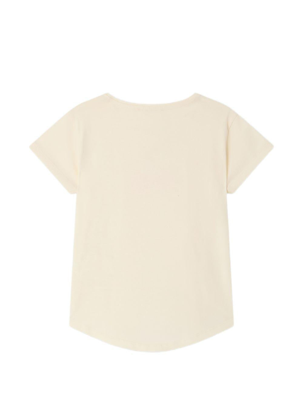 T-shirt per bambina Bonpoint crema con dettaglio ciliegia S06GTSK00021 103 BONPOINT KIDS 