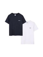 Set di due t-shirt per bambino Boss Kids bianco e blu con logo J52680 V41 BOSS KIDS 