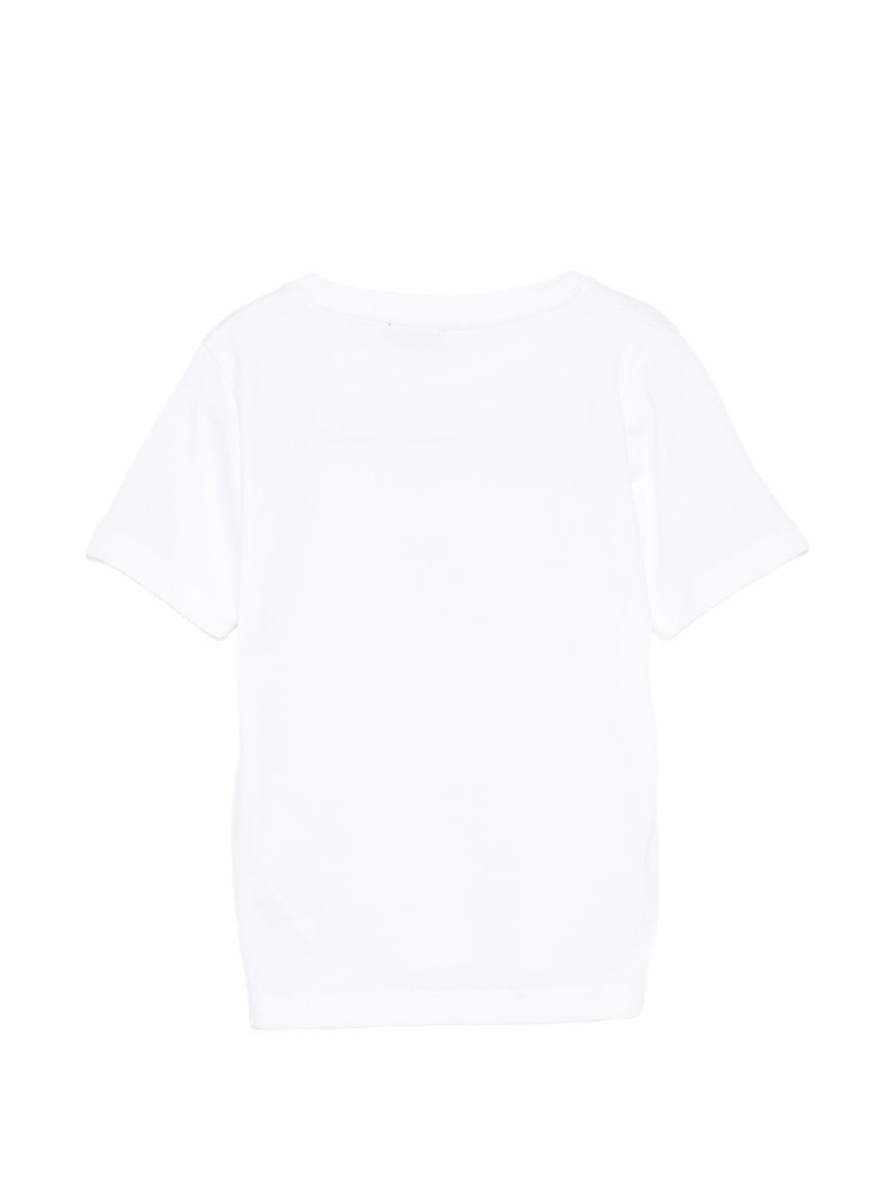 T-shirt per bambino Paul & Shark Kids bianca con stampa squalo sul davanti WUM00HLAA53 10101 PAUL & SHARK KIDS 
