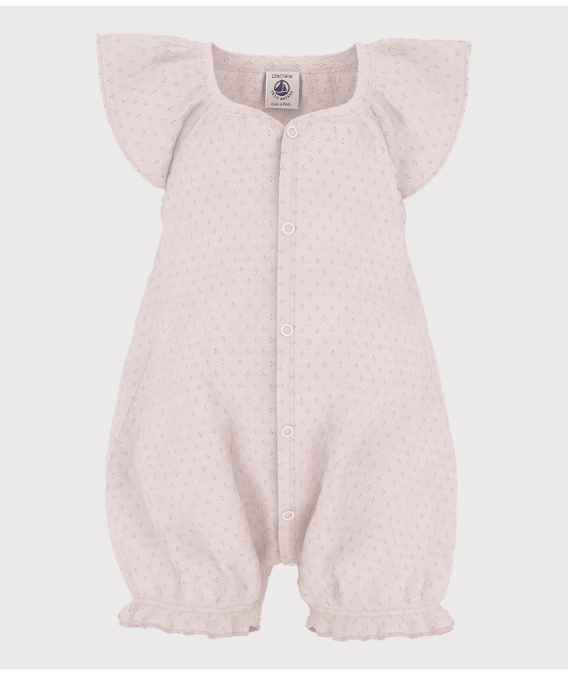 Tutina per neonati Petit Bateau rosa con dettaglio arricciature A0CNI 01 PETIT BATEAU 