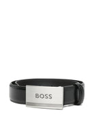 CIntura per bambino Boss Kids nera con dettaglio logo J53150 09B BOSS KIDS 