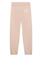 Pantaloni sportivi per bambina Chloé Kids beige con logo ricamato C20789 257 CHLOE' KIDS 