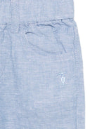 Pantaloni per neonato TRUSSARDI JUNIOR azzurro con tasche TIP26038PA BLUE RIV. TRUSSARDI KIDS 