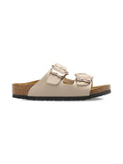 Sandali per bambina Birkenstock Kids beige con fibbia a forma di fiore 1030419 SANDCASTLE BIRKENSTOCK KIDS 