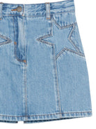 Gonna per bambina Stella McCartney Kids in denim con dettagli stelle TY7B31 Z0746 601 STELLA McCARTNEY KIDS 
