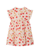 Abito Leontine per bambina Bonpoint beige con stampa Cherry S06GDRW00011 603A BONPOINT KIDS 