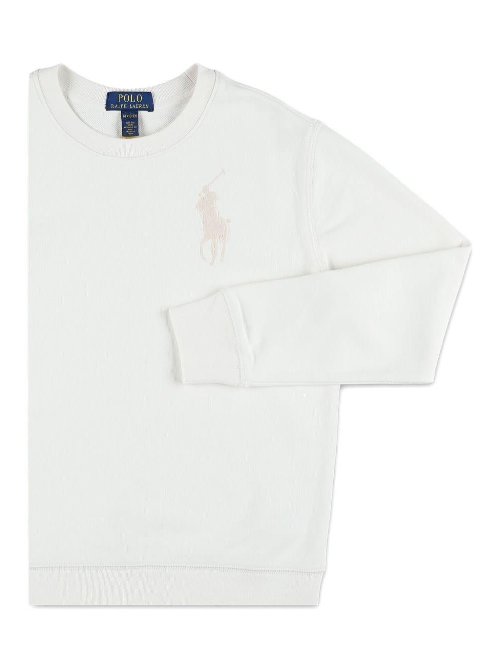 Felpa per bambino Polo Ralph Lauren Kids bianca con caratteristico motivo Polo Pony 322A12253 001 Ralph Lauren kids 