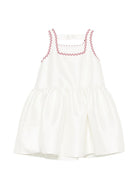 Abito per bambina Simonetta bianco con ruches SY1B02 S0251 102RS SIMONETTA KIDS 