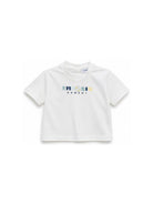 T-shirt per neonato Emporio Armani Kids bianca con logo sul davanti EB001080 AF14503 U0003 EMPORIO ARMANI KIDS 