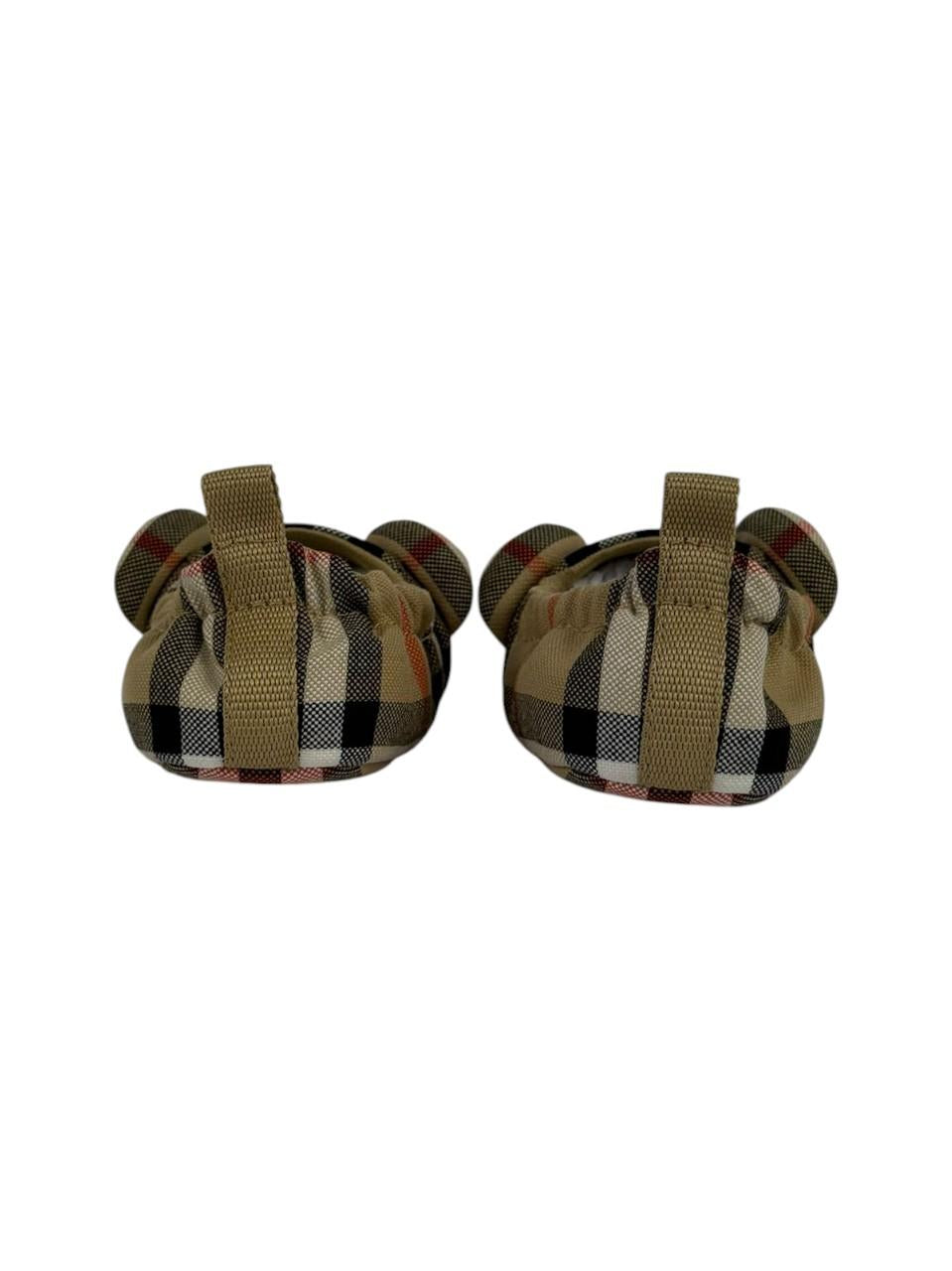 Scarpine primi passi per neonati Burberry Kids beige con caratteristico motivo Check 8118228 B9368 BURBERRY KIDS 