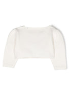 Cardigan per neonata La Stupenderia bianco con polsini a coste SJSS72 802 LA STUPENDERIA KIDS 