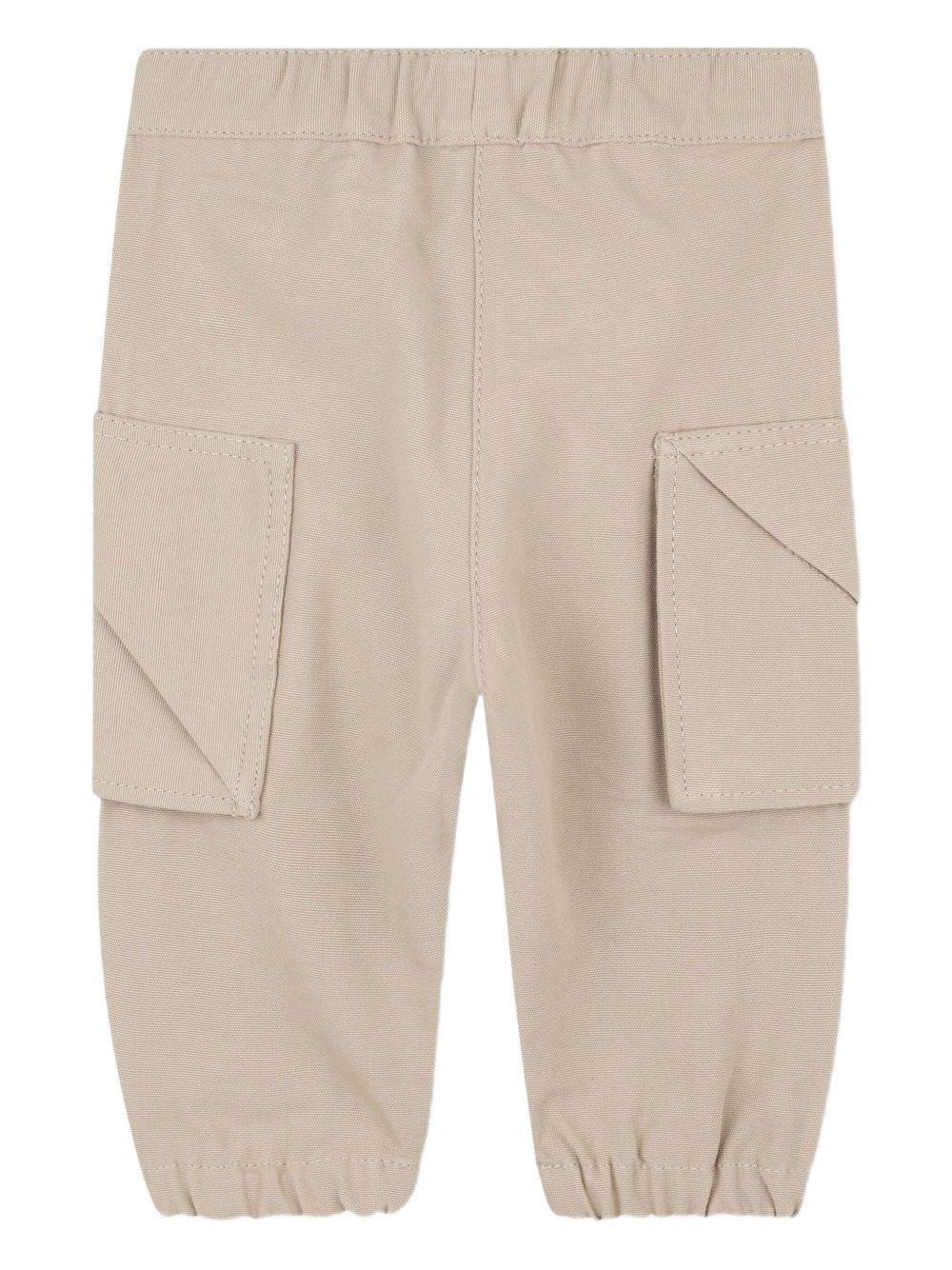 Cargo per neonato Kenzo Kids beige con logo ricamato K61288 249 KENZO KIDS 