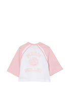 T-shirt per bambina MSGM Kids bianca a maniche raglan S6MSJGTH024 001/78 MSGM KIDS 