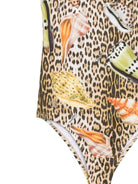 Costume da bagno per bambina Roberto Cavalli Kids marrone con stampa leopardata CGP26055CO MACULA N.H. ROBERTO CAVALLI KIDS 