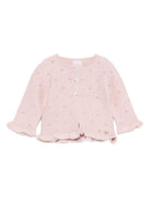 Cardigan per neonata Paz Rodríguez rosa con modello con occhielli 001-123031 32 H94 PaZ RODRIGUEZ 