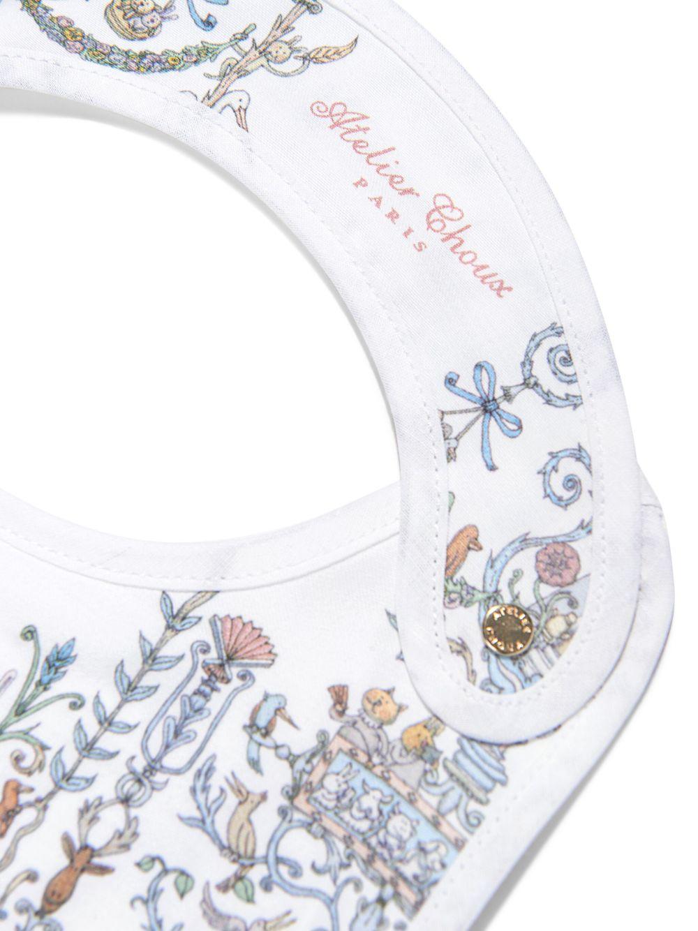 Bavaglino per neonati Atelier Choux bianco con stampa BI-CS-TDJ B-U ATELIER CHOUX PARIS KIDS 