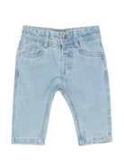 Pantaloni per neonato John Richmond Junior in denim con logo sul retro RIP26137JE DENIM BLUE LIGHT JOHN RICHMOND KIDS 