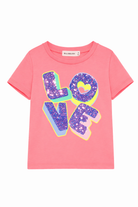 T-shirt per bambina Billieblush rosa con stampa grafica U21957 499 BILLIEBLUSH KIDS 