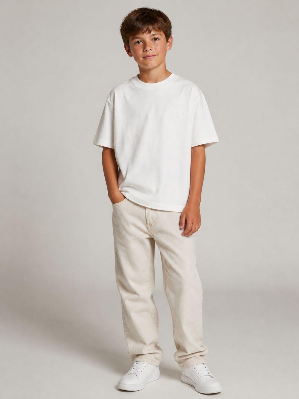T-shirt per bambino Givenchy Kids bianca con logo sul petto H31344 117 GIVENCHY KIDS 