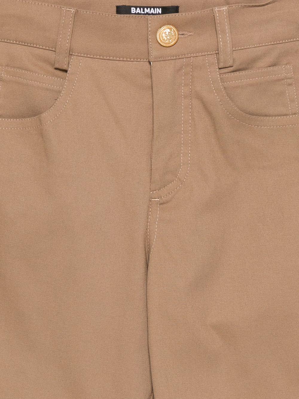 Pantaloni per bambino Balmain Kids marroni con design a cinque tasche BY6R40 G0197 315 BALMAIN KIDS 