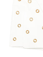 Gonna per bambina Pinko Kids bianca con dettagli occhielli dorati KFGO0160CE01B 0065 PINKO KIDS 