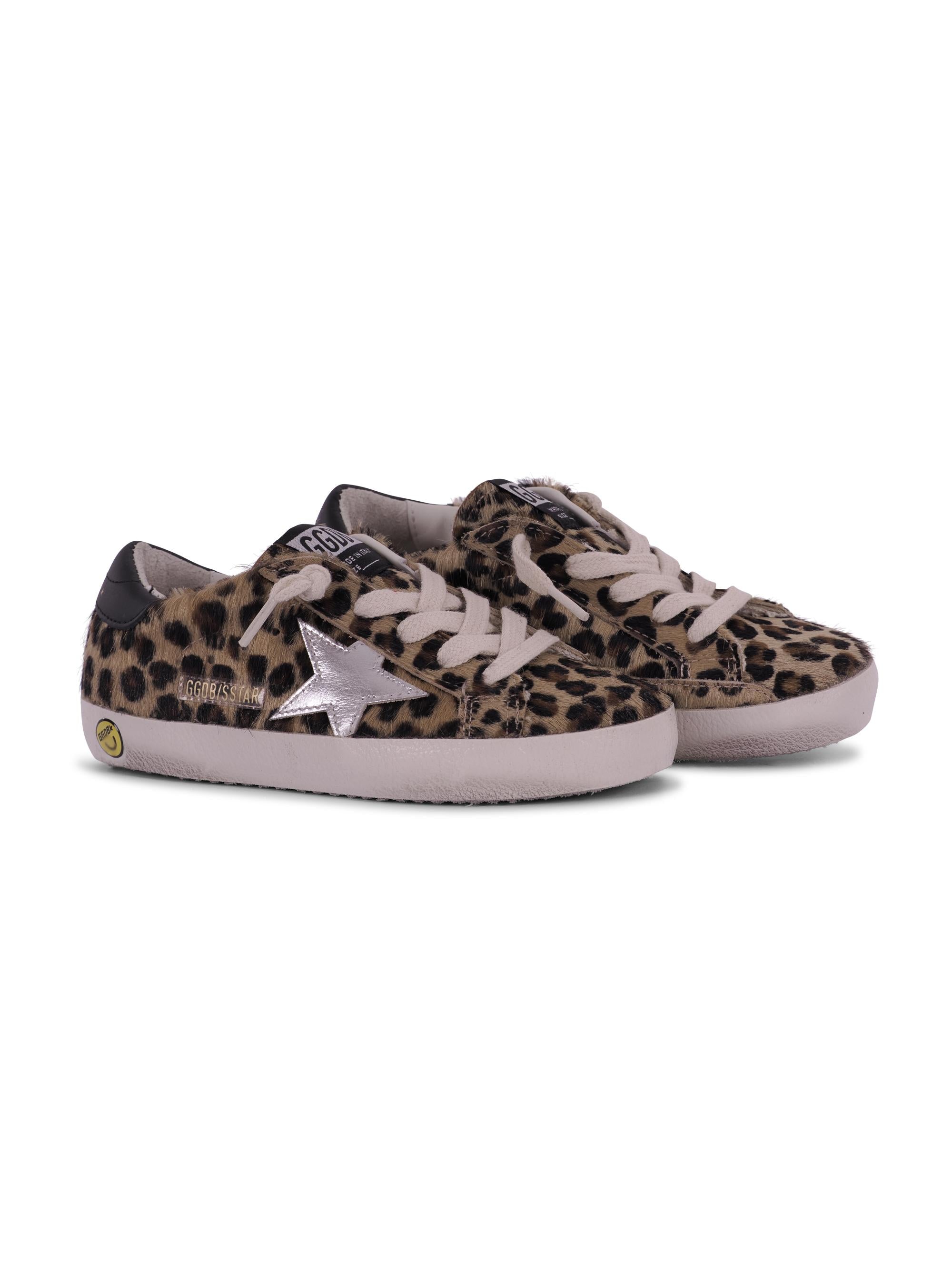 Sneakers per bambina Golden Goose Kids Super-star Classic With List marrone leopardate F00101F008025 55731 GOLDEN GOOSE KIDS 