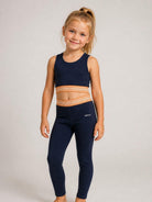 Top per bambina Versace Kids blu con fascia elasticizzata con motivo Greca 10249261A18119 2U9J0 VERSACE KIDS 