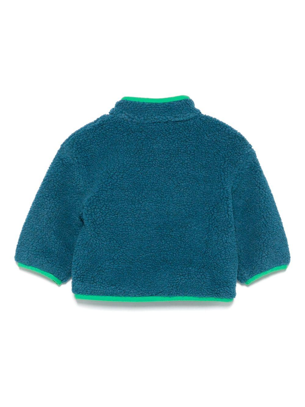 Giacca in pile per neonato Stella McCartney Kids Earth Friends blu TX2507 Z0506 673 STELLA McCARTNEY KIDS 