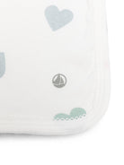 Asciugamano da bagno per neonati Petit Bateau Kids bianco con stampa a cuori A0GQR 01 PETIT BATEAU KIDS 