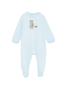 Tutina per neonato Moschino Kids azzurra con motivo Teddy Bear MUT04XLAA10 40304 MOSCHINO KIDS 