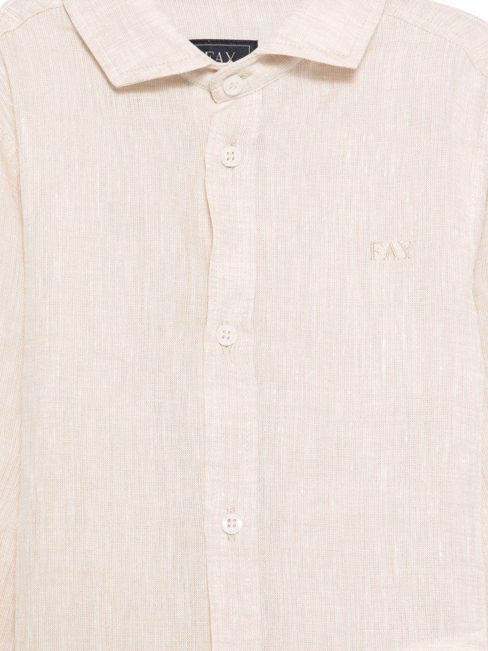 Camicia per bambino Fay Kids beige con colletto classico FY5P10 Z3681 107 FAY KIDS 