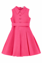 Abito per bambina Monnalisa fucsia con dettaglio con fiocco 17G901 7116 0097 MONNALISA 