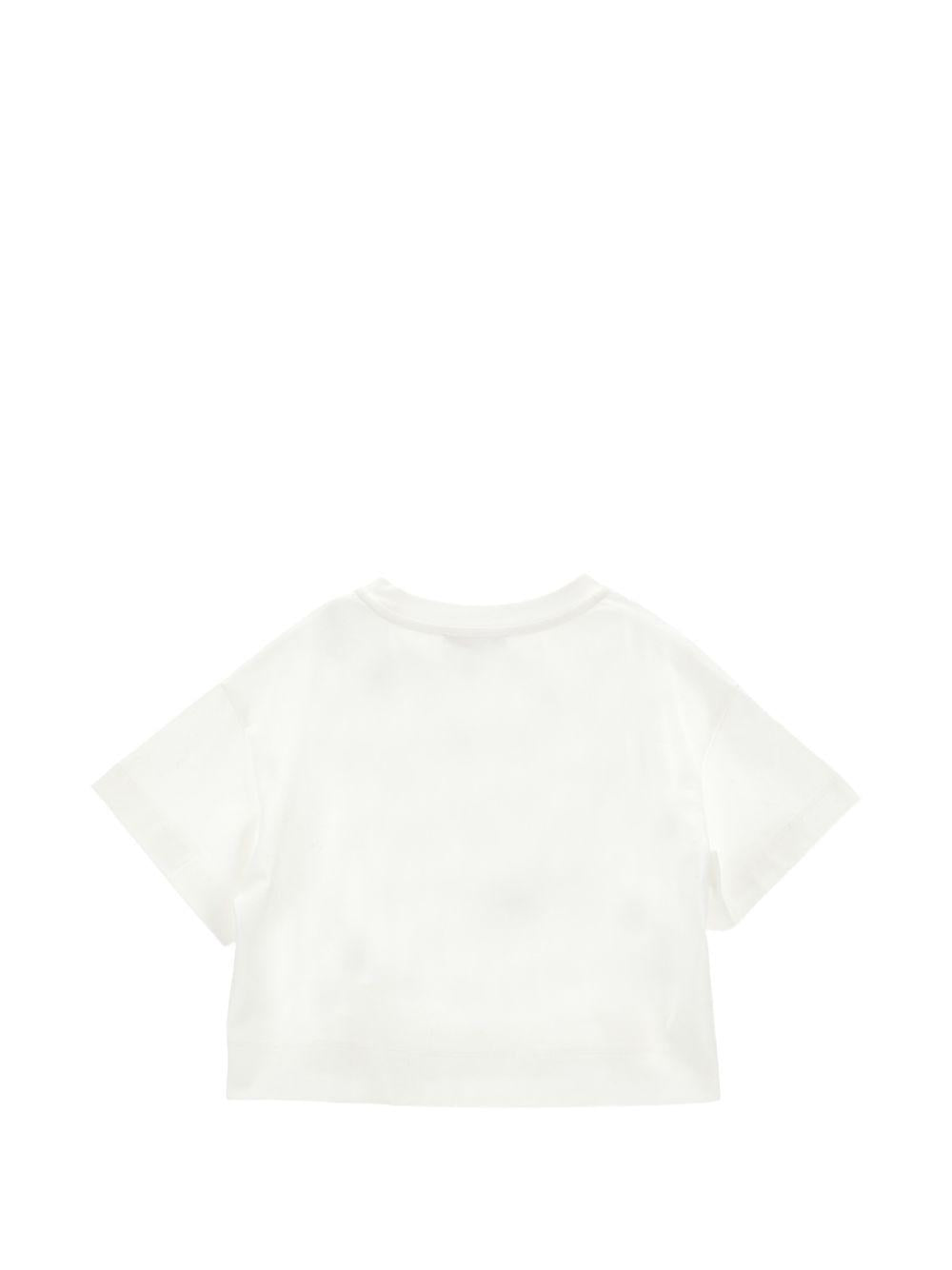 T-shirt per bambina Monnalisa Kids bianca con stampa sul davanti 79H606 8049 0150 MONNALISA KIDS 