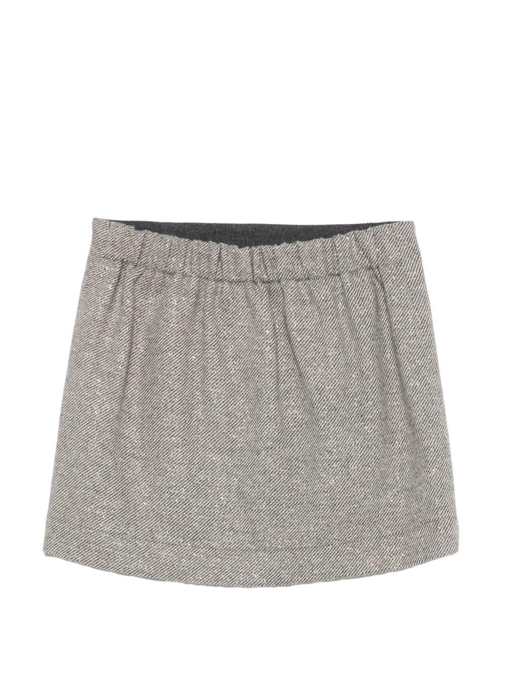 Gonna per bambina Douuod Kids grigia con spacco anteriore DZ7A81 E0246 808OR DOUUOD KIDS 