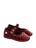 Ballerine per bambina Monnalisa Kids borgogna con decorazioni in cristalli 8CH013 8781 0069 MONNALISA KIDS 