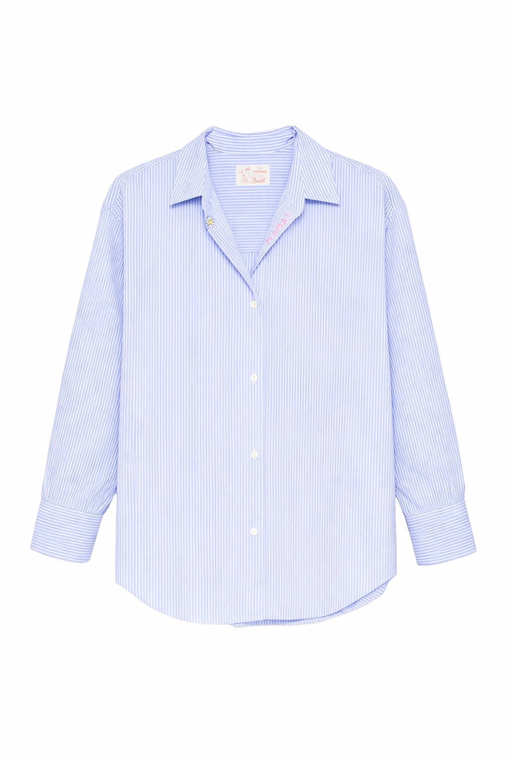 Camicia Cristal per donna MC2 Saint Barth azzurra con motivo a righe CYS0001 00702L MC2 ST. BARTH 