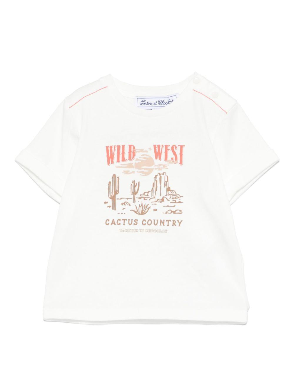 T-shirt per neonato Tartine Et Chocolat bianco con stampa CA10041 13 TArtine & Chocolat KIDS 
