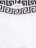 Set due boxer per bambino Versace Kids bianco e nero con stampa Greca 10252441A18280 2W020 VERSACE KIDS 